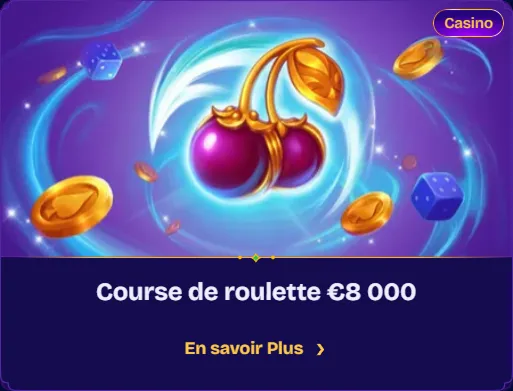 Course de roulette avec cagnotte de 8 000 € – promotion casino
